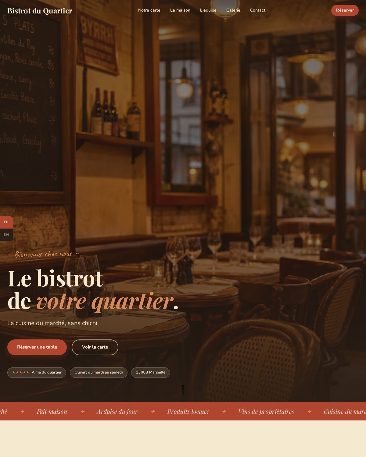 Aperçu du modèle Bistrot Urbain