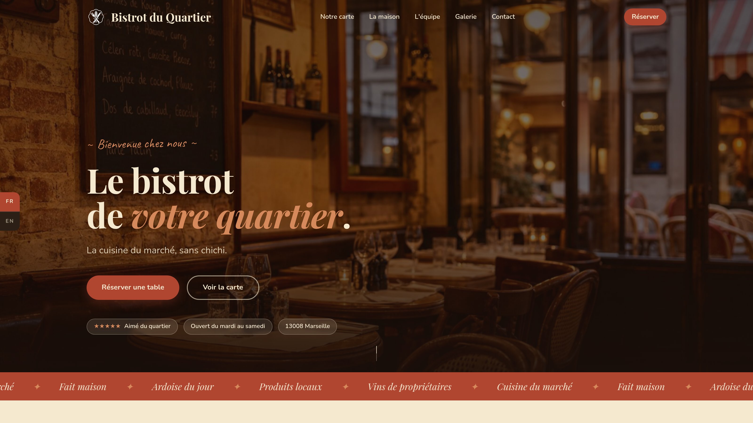 Aperçu du modèle Bistrot Urbain