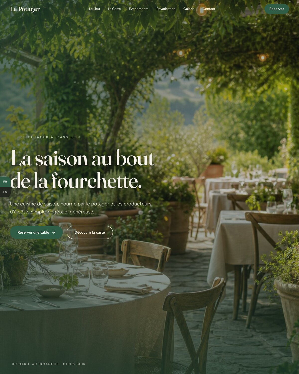 Aperçu du modèle Jardin