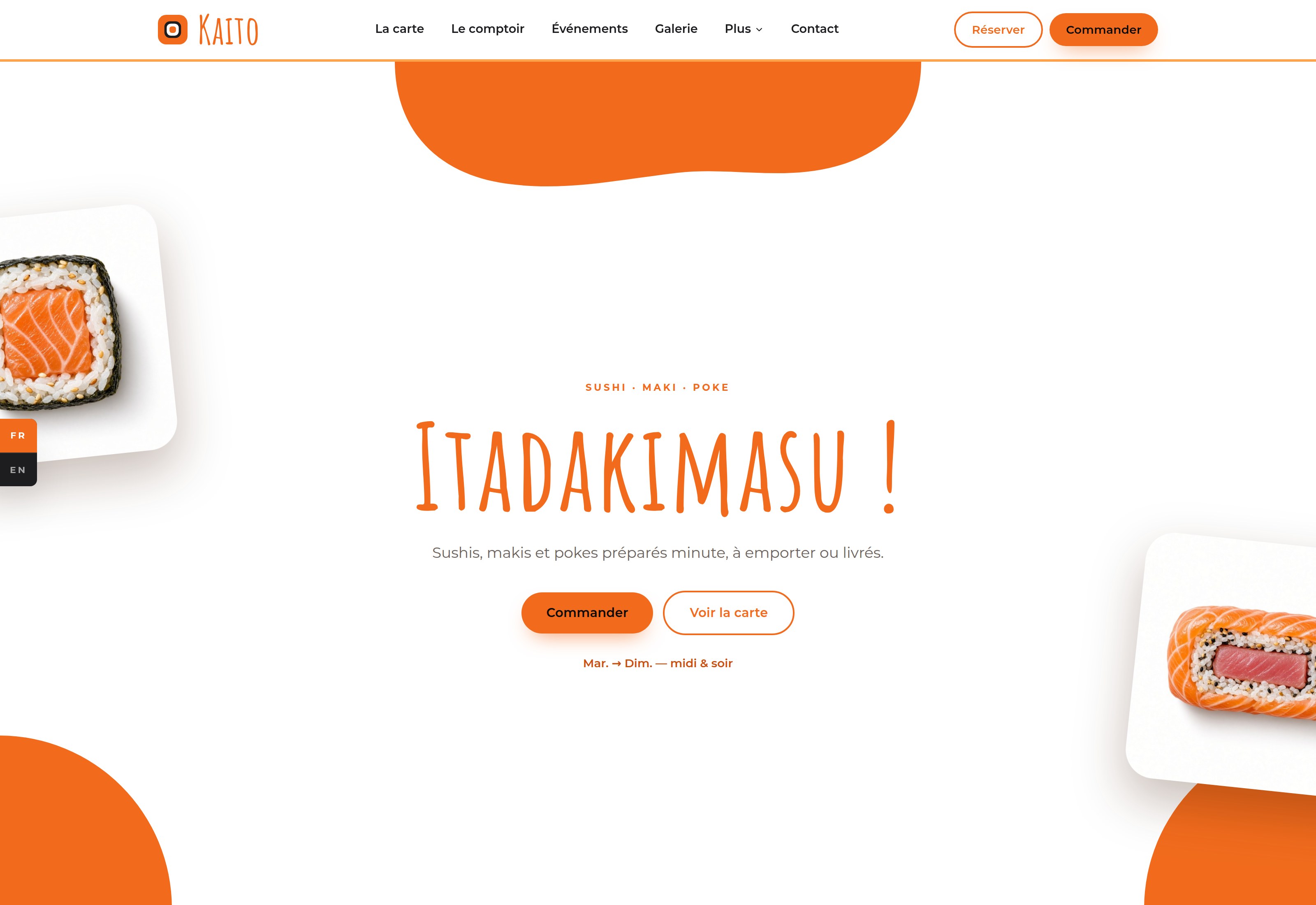 Aperçu du modèle Sushi